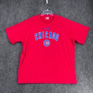 Under Armour Red Heat Gear Loose Fit Chicago Cubs T Shirt Men’s 3XL MLB